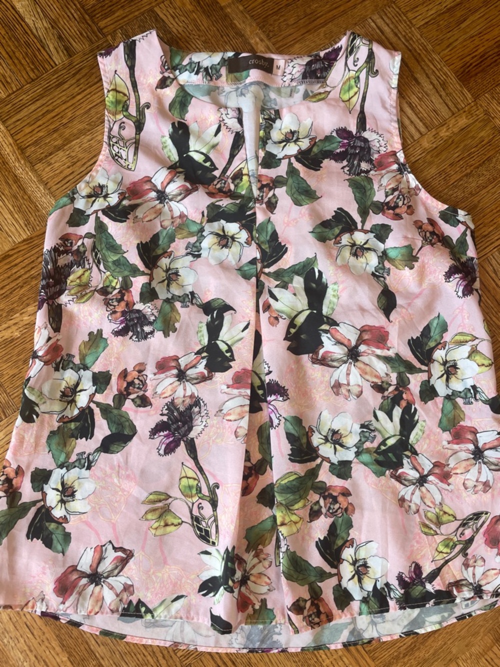 🌟2/$18 SALE Crosby. Floral Sleeveless Blouse Pink and Green
Medium
